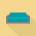 Small sofa icon, flat style