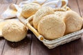 Small soft rolls with a crispy crust sprinkled with sesame seeds Royalty Free Stock Photo