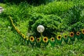 small solar lantern in the garden Royalty Free Stock Photo