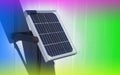 Small solar panel with abstrct colors Royalty Free Stock Photo