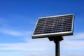 Small Solar Panel against Blue Sky Royalty Free Stock Photo