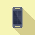 Small solar panel icon flat vector. Roof lamp cell Royalty Free Stock Photo