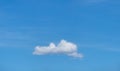 Small solo white fluffy cloud panorama Royalty Free Stock Photo