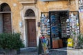 Small souvenir shop in backstreets of Rome