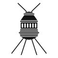 Small space capsule icon, simple style