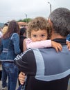 A small spectator at the Nestenar Games in the village of Bulgari, Bulgaria
