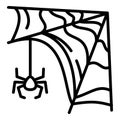 Small spider icon, outline style