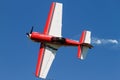 Small sports plane in the sky. Royalty Free Stock Photo