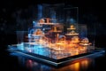 small square data sheet Home construction hologram storage Compact device Designed to revolutionize Construction experts