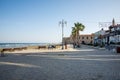 A small square and esplanade near Larnaca Castle and beach Royalty Free Stock Photo