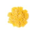 Small Square Pasta, Quadrucci Raw Pasta, Flat Dry Macaroni, Mediterranean Cuisine, Soup Ingredient