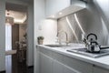 Small stainless steel kitchen