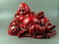 A small statue of laughing Budai Royalty Free Stock Photo