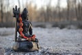 Small statue of Lord Shiva Royalty Free Stock Photo