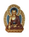 Small statuette of golden Buddha Royalty Free Stock Photo