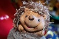 A small statuette of a hedgehog who laughs Royalty Free Stock Photo