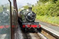 Small Steam Train at Station Royalty Free Stock Photo