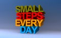 small steps every day on blue