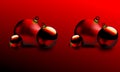 Red Christmas Ornaments Banner Background Royalty Free Stock Photo