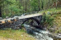 Small stone bridge over a rivulet in Skipavag, Norway Royalty Free Stock Photo