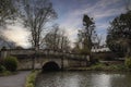 A small stone bridge in Pitville Park in Cheltenham, Gloucestershire