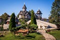 Small stone church in ethno village Stanisici near the Bijeljina Royalty Free Stock Photo