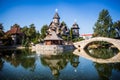 Small stone church in ethno village Stanisici near the Bijeljina Royalty Free Stock Photo