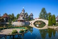 Small stone church in ethno village Stanisici near the Bijeljina Royalty Free Stock Photo