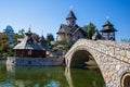 Small stone church in ethno village Stanisici near the Bijeljina Royalty Free Stock Photo