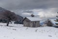 Small, stone church in the mountains Greece, Peloponnese