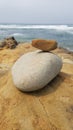 Small stone tower by Oregon beach