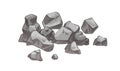 Small stones heap. Broken cobblestones pile. Gravel pieces composition. Natural granite, building fossil. Rock fragments