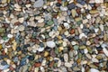 Small stones on pebble beach, background