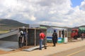 Small store being built by the Lesotho border control in the Sani Pass