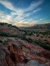 a small stream running over some rocks with mountains in the background: Palo Dura Canyon State Park Royalty Free Stock Photo