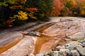 A small stream and brilliant fall foliage Royalty Free Stock Photo