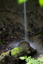 Small waterfall dropping onto rocks Royalty Free Stock Photo