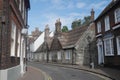 Poole Dorset seaside town England back street small historic Georgian houses Royalty Free Stock Photo