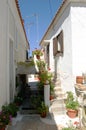 Small street in Greece Royalty Free Stock Photo