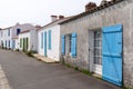 Small street in Noirmoutier-en-l`ÃÅ½le vendee France Royalty Free Stock Photo