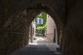 Small street of Saint-Saturnin-les-Apt, France Royalty Free Stock Photo