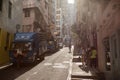 Small street in SoHo, Hong Kong Royalty Free Stock Photo