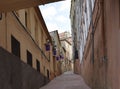 Small street. Tourist Spain. narrow street Royalty Free Stock Photo