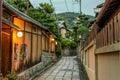 small streets in the Gion district of kyoto