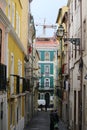 The small streets of Lisbon, Portugal.