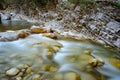 Small stretch of the Volturno river in early spring, Molise region, Italy Royalty Free Stock Photo