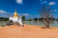 Small stupa at Kyaut Ka Lat (Kyaut Kalat or Kyauk Kalap) temple near Hpa An, Myanm