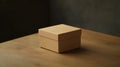 small, sturdy box with a minimalistic design, showcasing its ease of use and quick packing Royalty Free Stock Photo