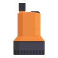 Small submersible pump icon cartoon vector. Electric equipment