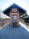 Small suburban train station in California Royalty Free Stock Photo